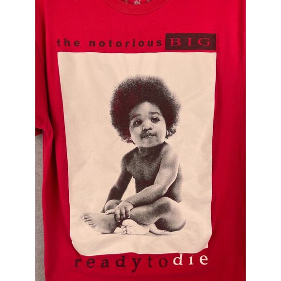 Brooklyn Mint Notorious BIG Ready to Die T Shirt Mens M Red Rap Album Cover - Picture 2 of 9